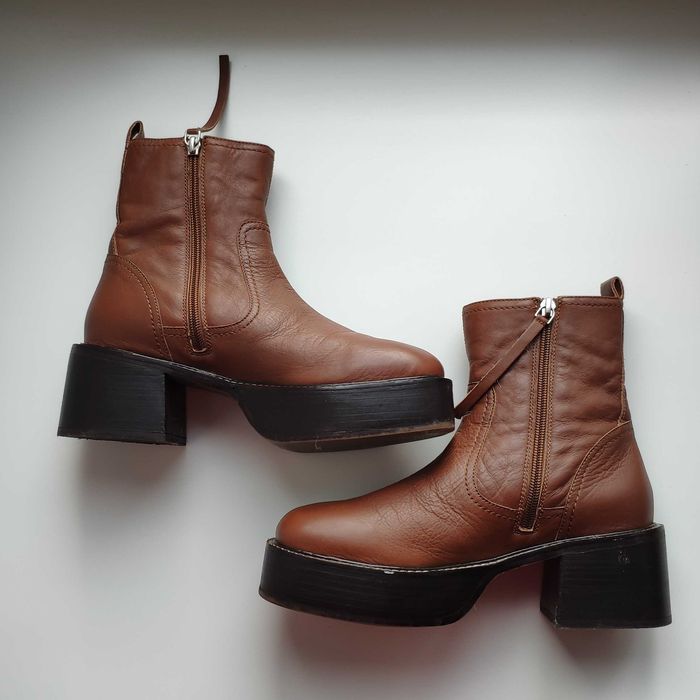 Шкіряні жіночі ботильйони черевики