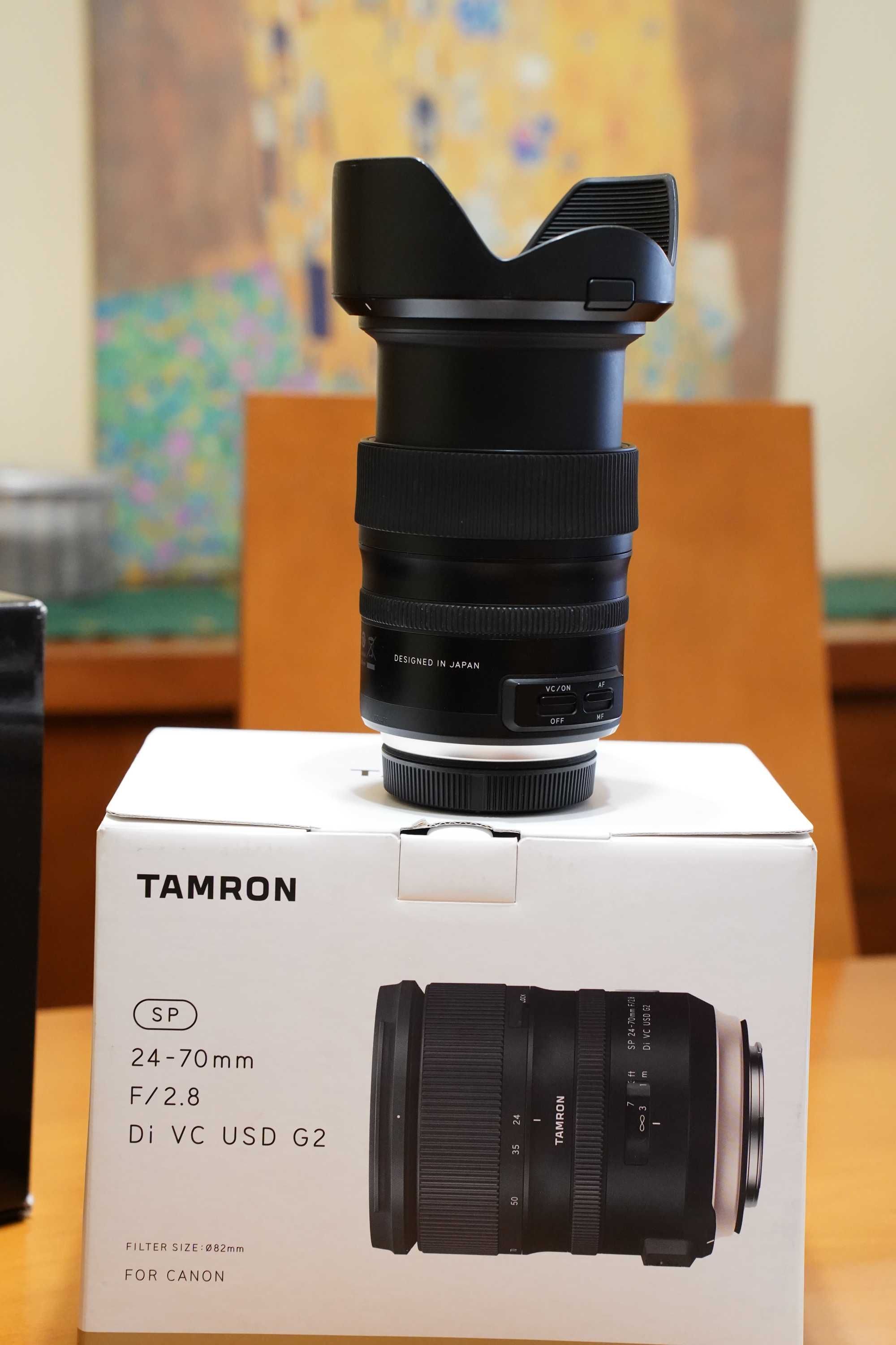 Lente Tamron 24-70 f2.8 Di VC USD G2 com estabilizador para Canon