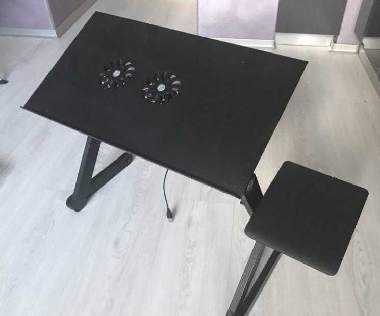 Столик трансформер для ноутбука Laptop Table T8 з охолодженням