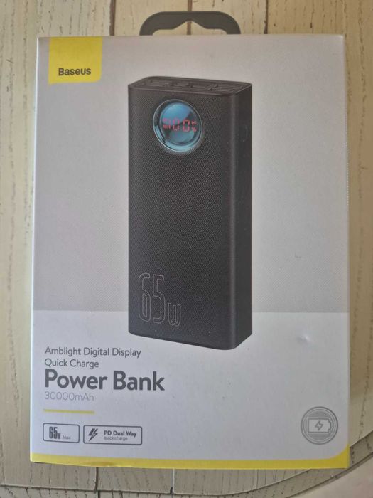 Baseus Amblight Digital Display QC 65W 30000mAh Black  В наявності!