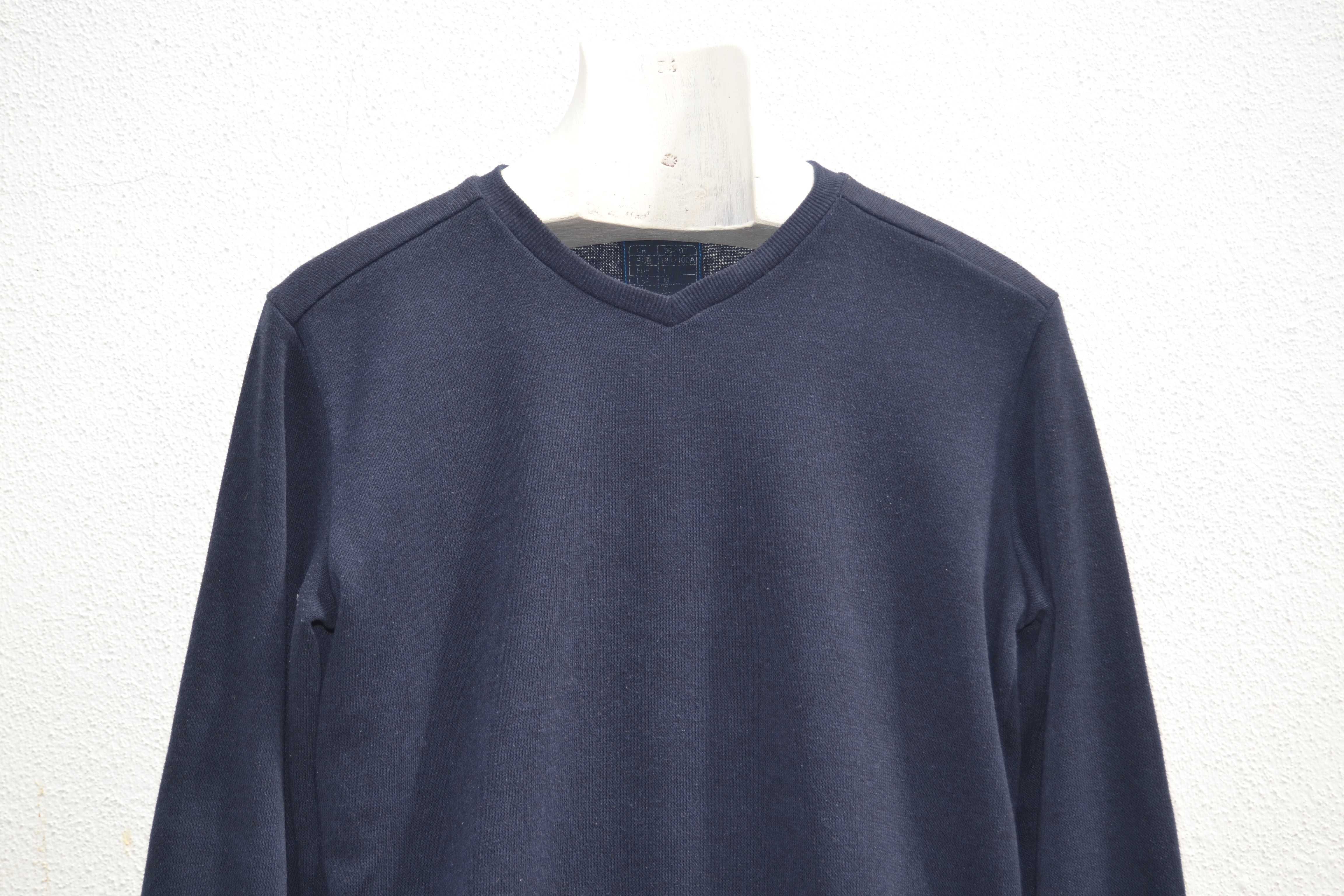 Camisola QUESHUA- decote em V Azul escuro