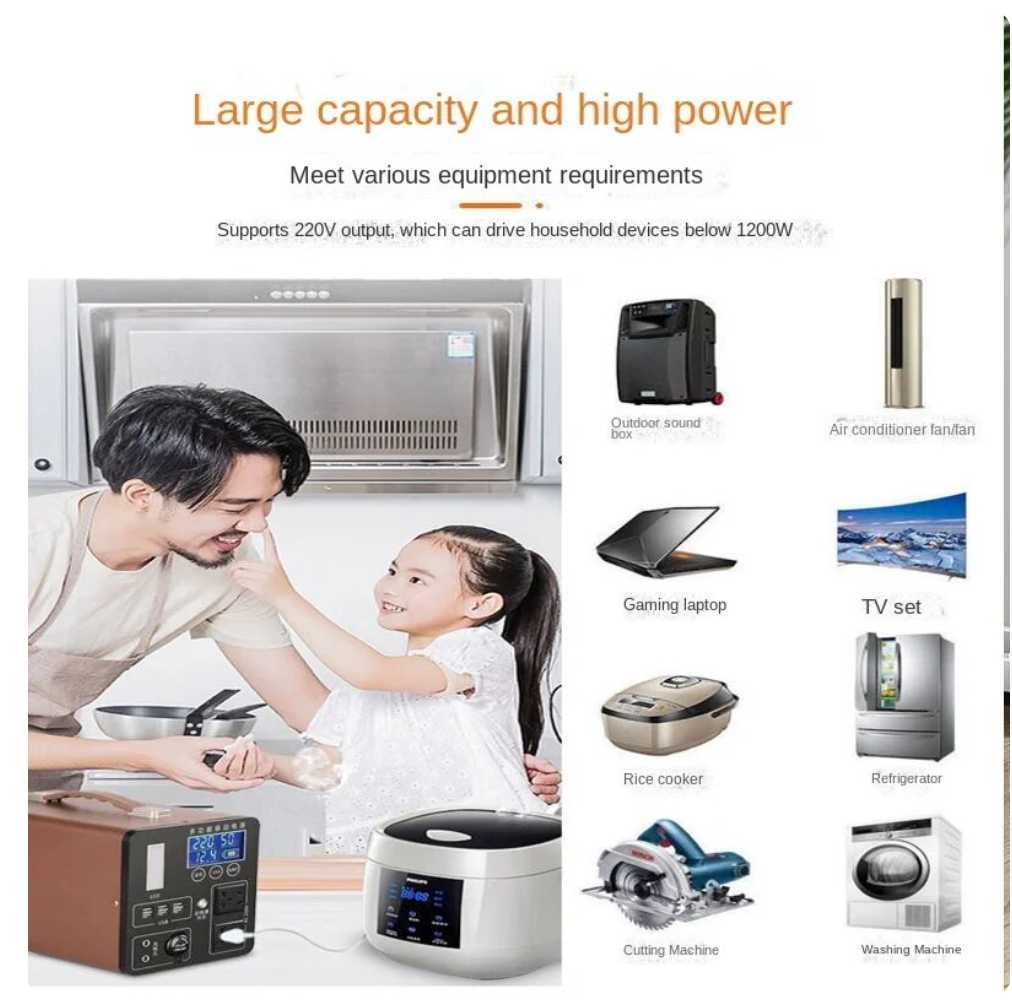 Power Station. 680w (max 1200w) 200000mAh Portable Power Station