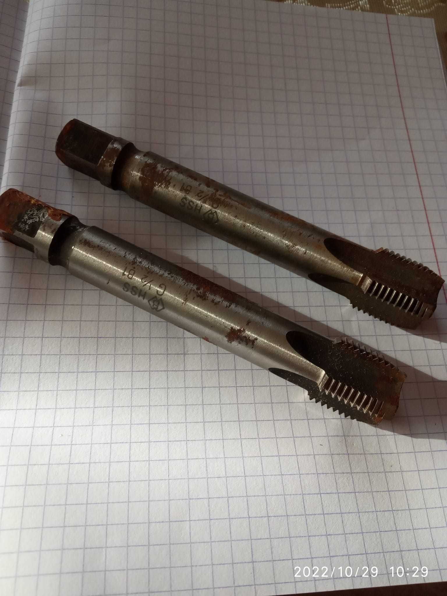 Метчики трубні  вироблені в СРСР HSS G1/2 81