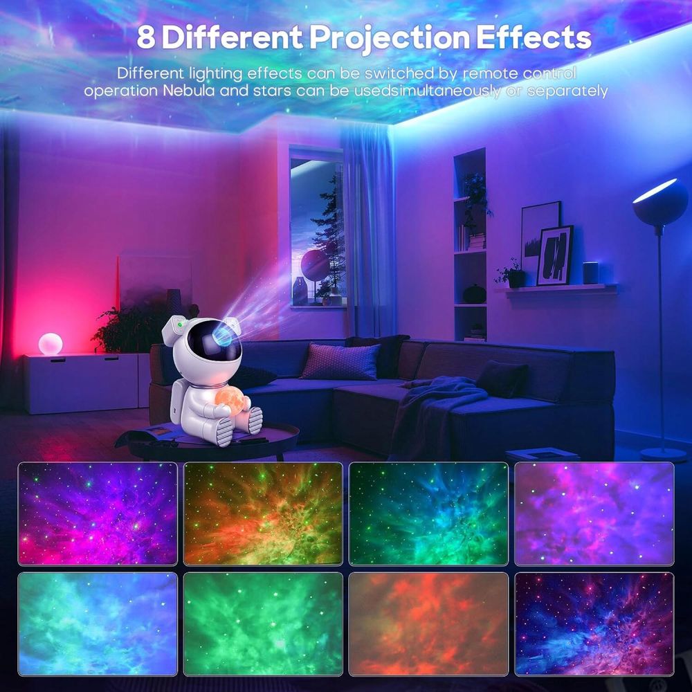 lampka  projektor gwiazd KOSMOSU ASTRONAUTA PROJEKTOR led