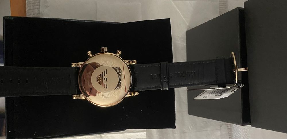 Okazja!! Orginalny Zegarek Emporio&Armani ZŁOTY, cały zestaw.