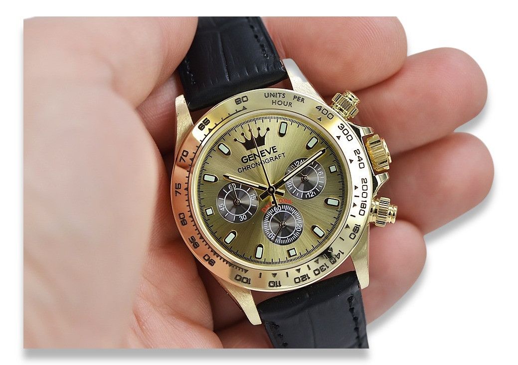 Złoty zegarek męski damski 14k 585 Geneve mw014ydg Poznań