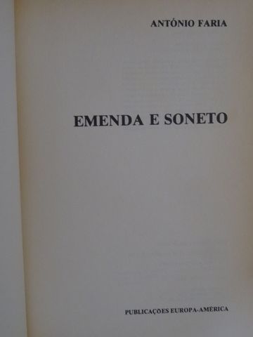Emenda e Soneto de António Faria