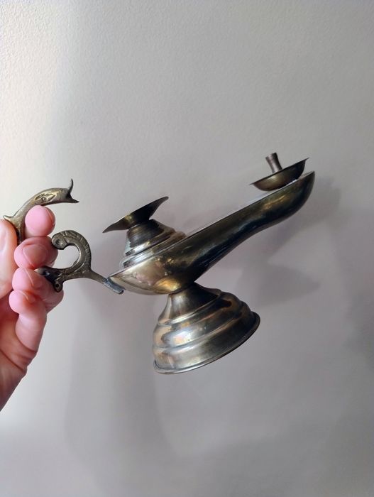 Mosiężna lampa Aladyna