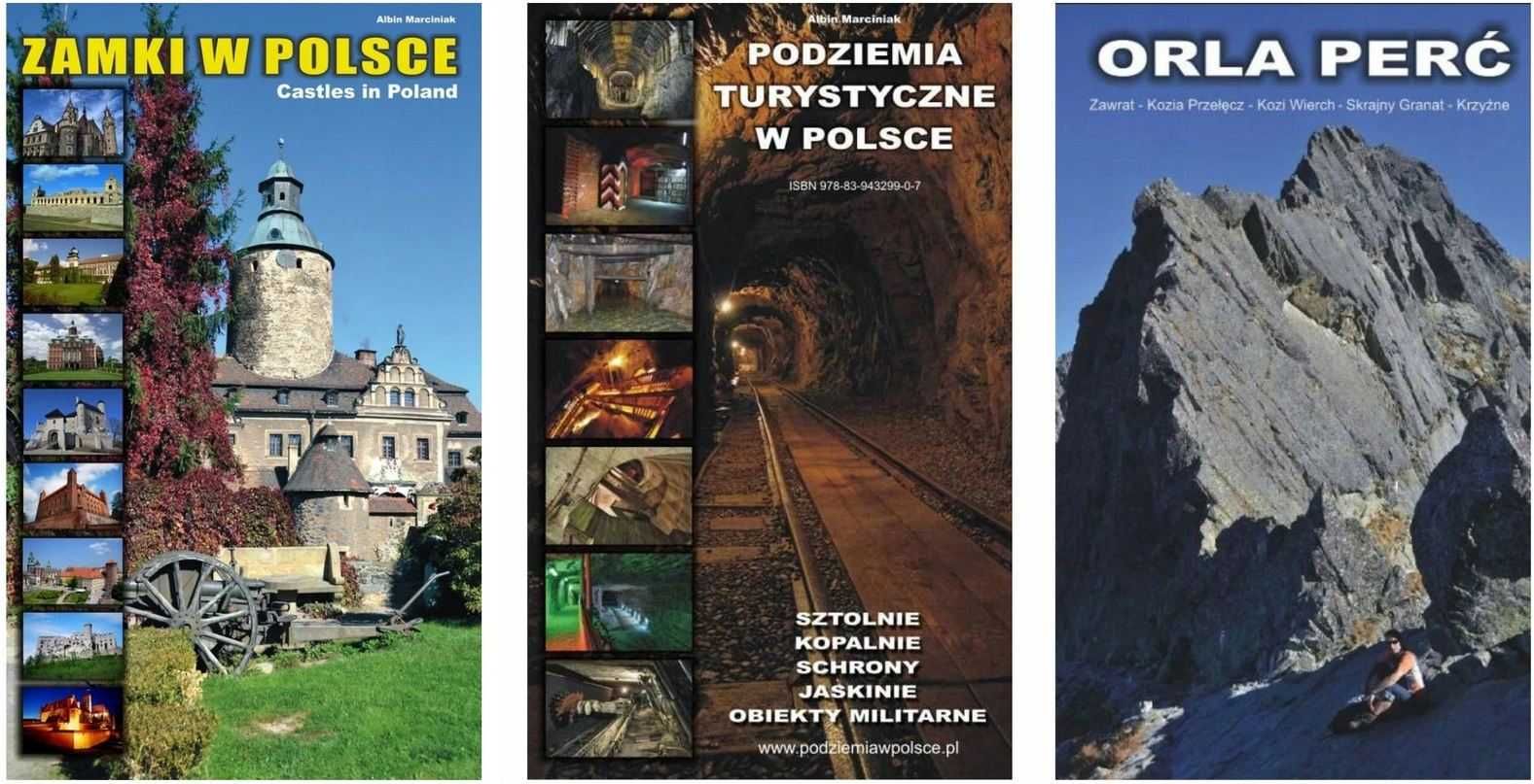 3 MAPY : Zamki w Polsce + Podziemia Turystyczne + Orla Perć