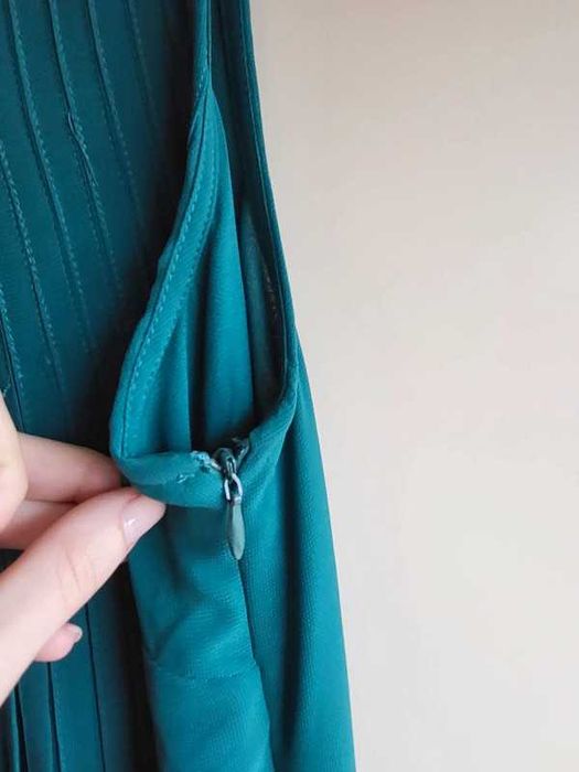 Vestido Azul Petróleo com Farripas (NOVO)
