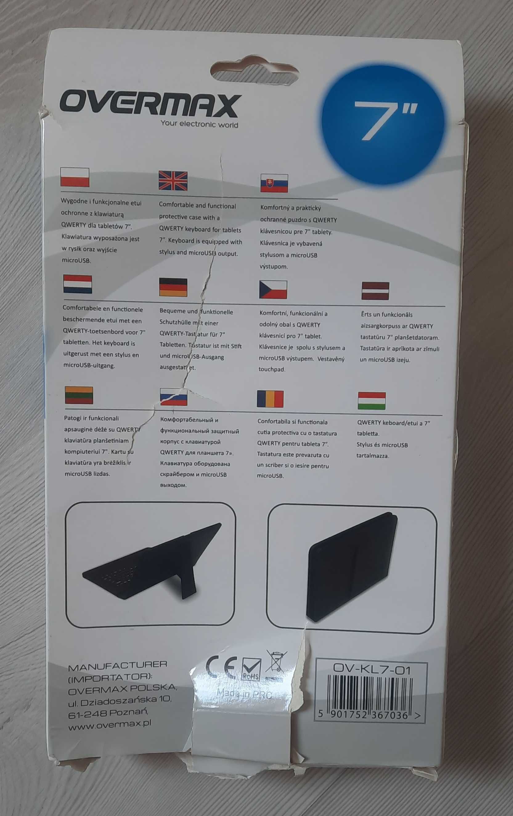 klawiatura do tabletu z etui  Overmax.