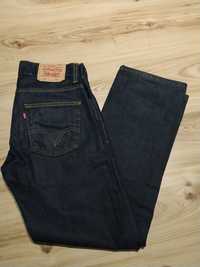 Ciemnogranatowe Spodnie Jeansowe Dżinsowe Levi's 506 Standard Fit