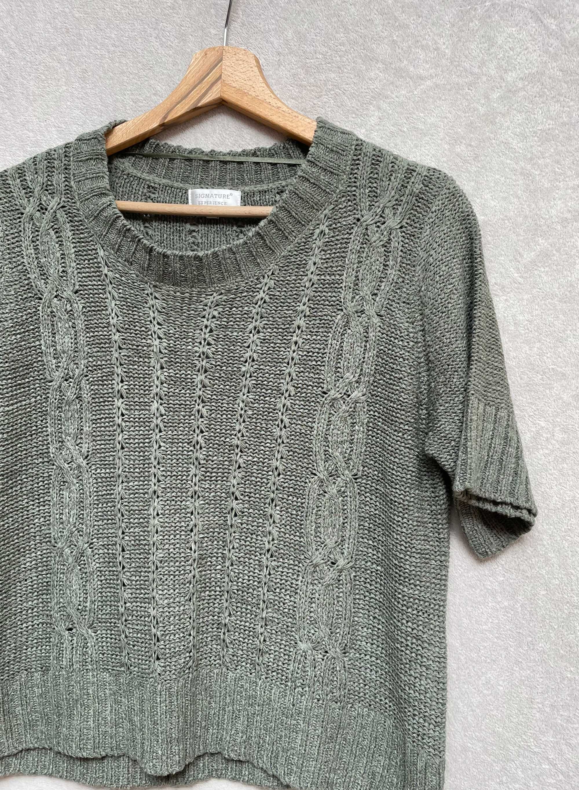 Nowy damski khaki sweter Signature Experience M(38)