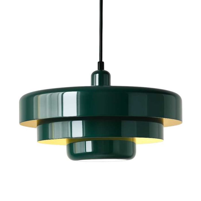 Lampa wisząca sufitowa ciemna zieleń 33 cm loft nowoczesna
