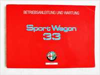 Alfa Romeo Sport Wagon 33 Czerwona Książka Instrukcja obsługi