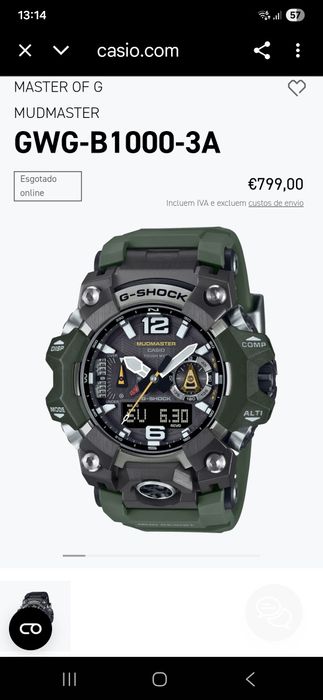 Relógio G-SHOCK solar