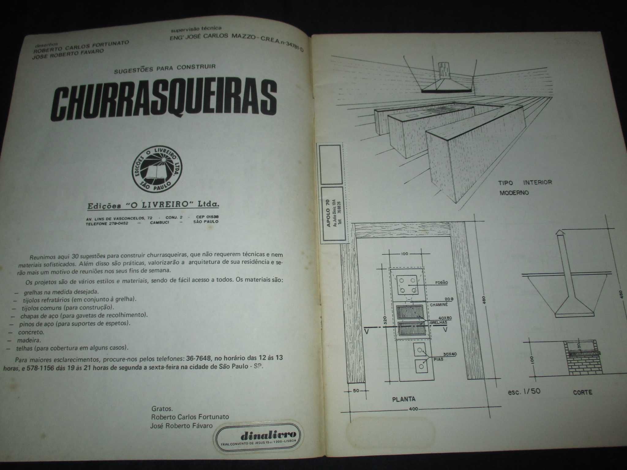 Livro 30 sugestões para construir Churrasqueiras