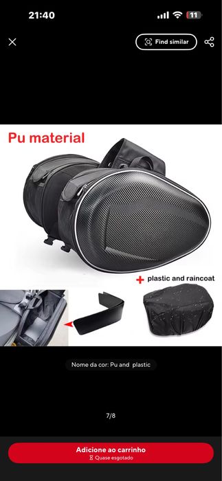 Malas laterais/alforges universais para mota