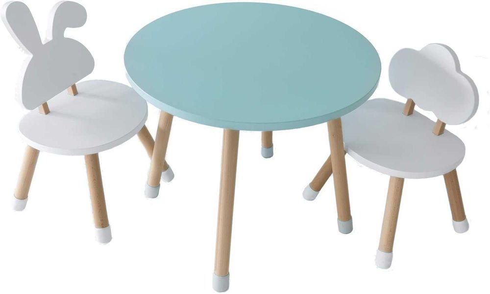 Stolik Dziecięcy z 2 Krzesłami, Stół i Krzesła dla Dzieci - KYWAI
