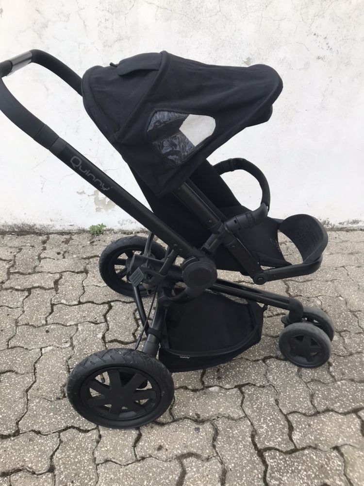 Carrinho Quinny Buzz 3 Black Line, Ovo Maxi Cosi Cabriofix Total Black