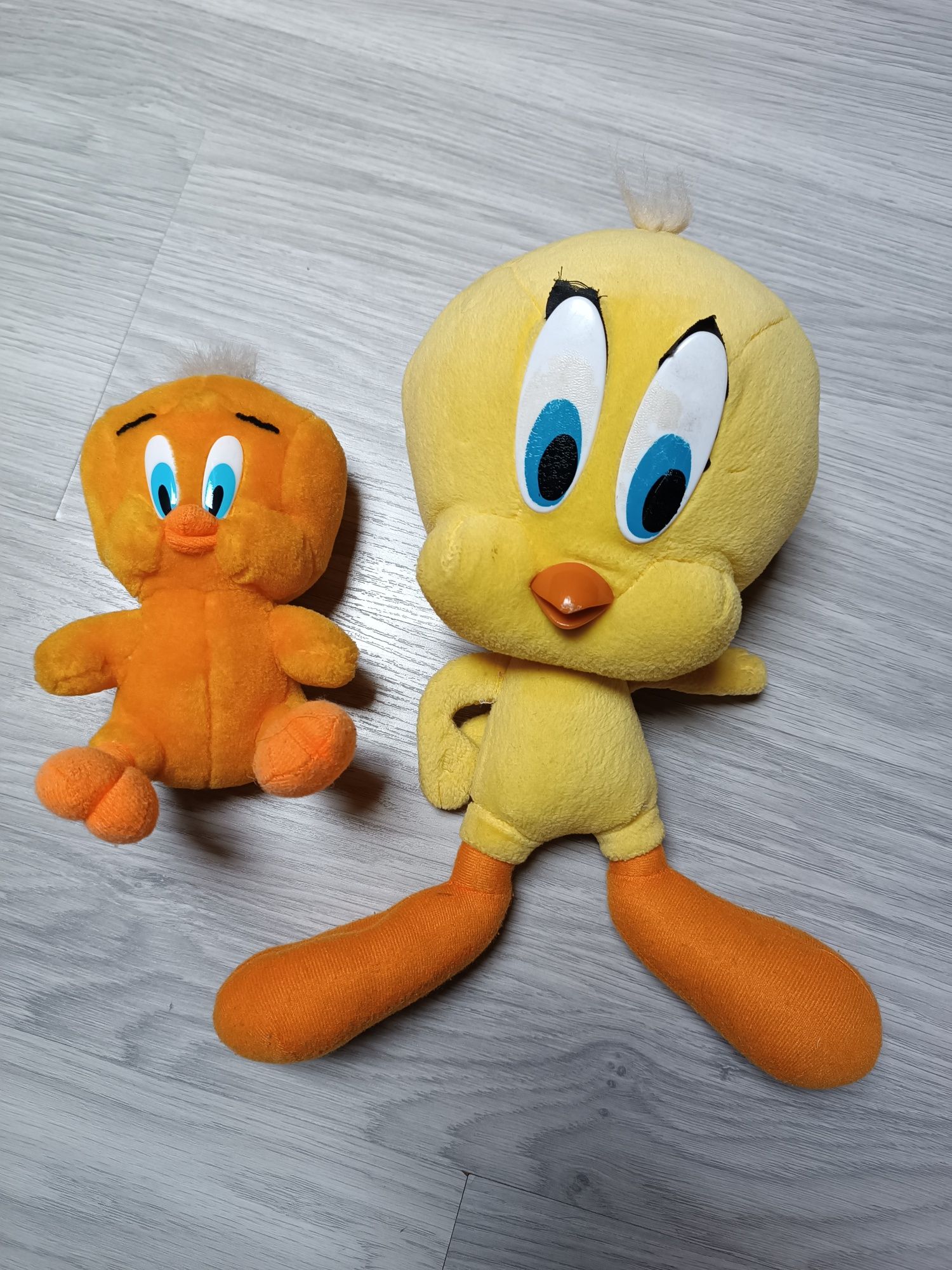 2 maskotki tweety żółty ptaszek kanarek bajka zabawka pluszowa