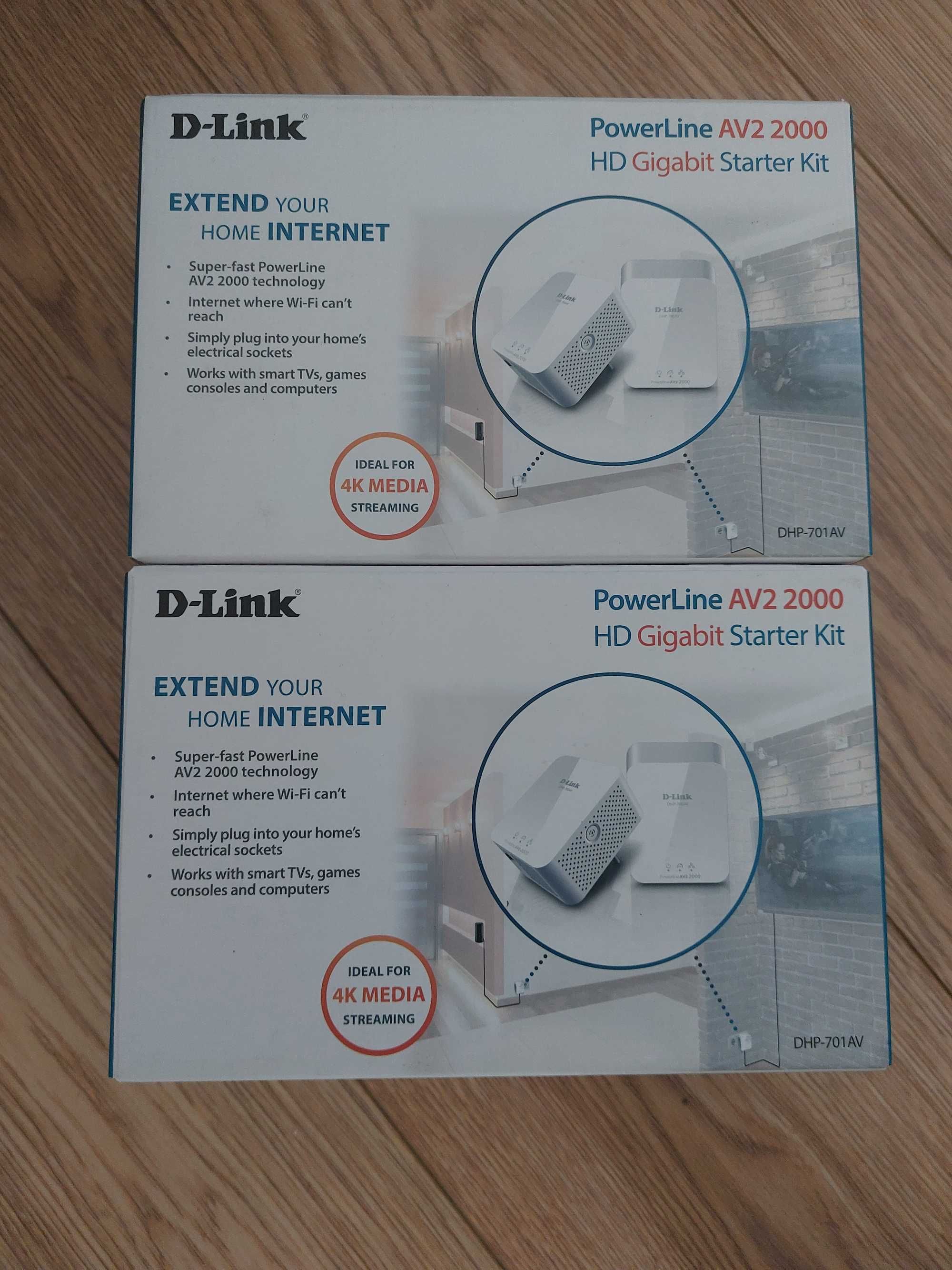 PowerLine D-Link DHP-701AV: 2 embalagens, 4 aparelhos