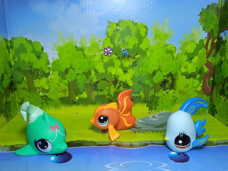 Фигурка рыбка, дельфин, акула littlest pet shop