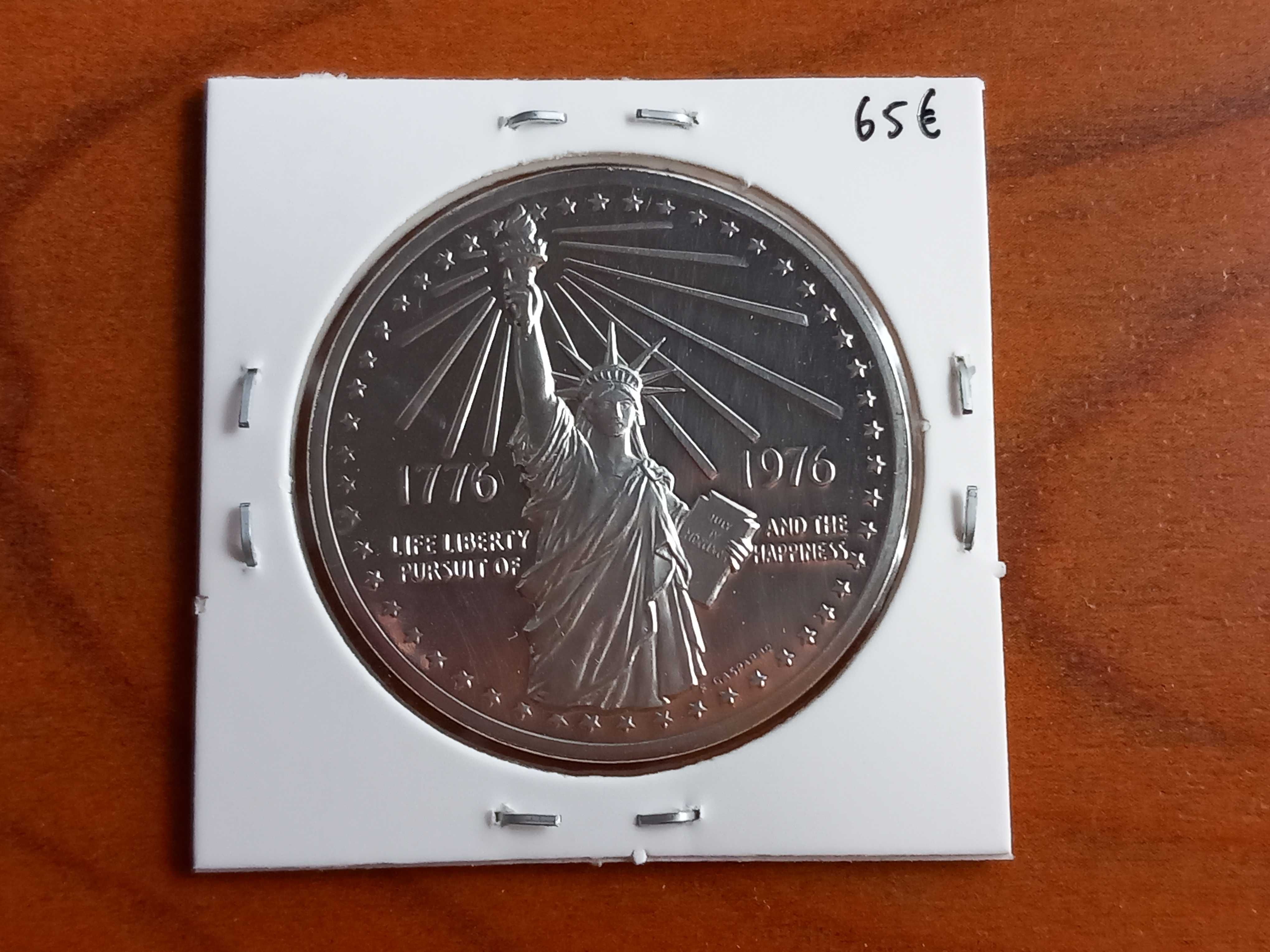Moeda 1 Dólar USA 1976 Bicentenário Revolução Americana