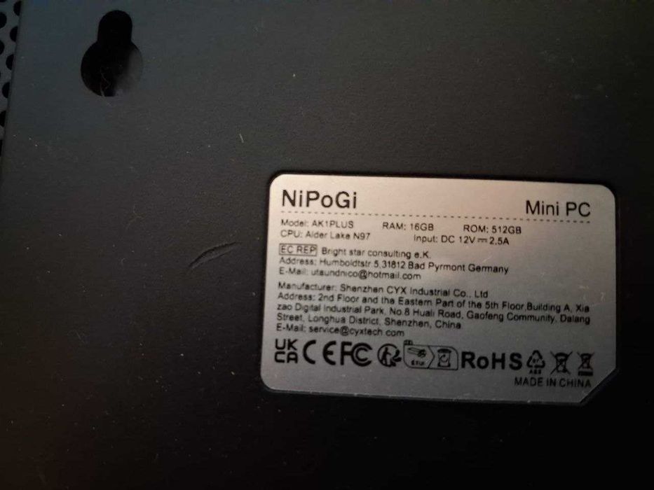 Міні ПК Неттоп Nipogi + Wi-Fi, Проц 12 генерація! N97 сильніше i5-6500