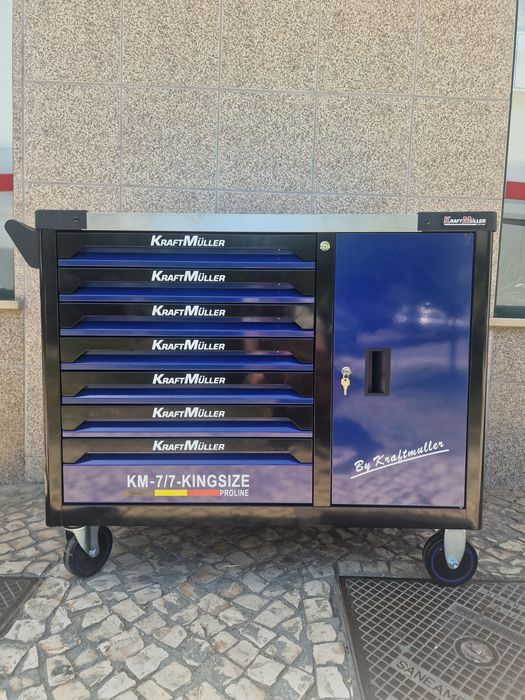 Carrinho de ferramenta de gavetas 7 completas novo