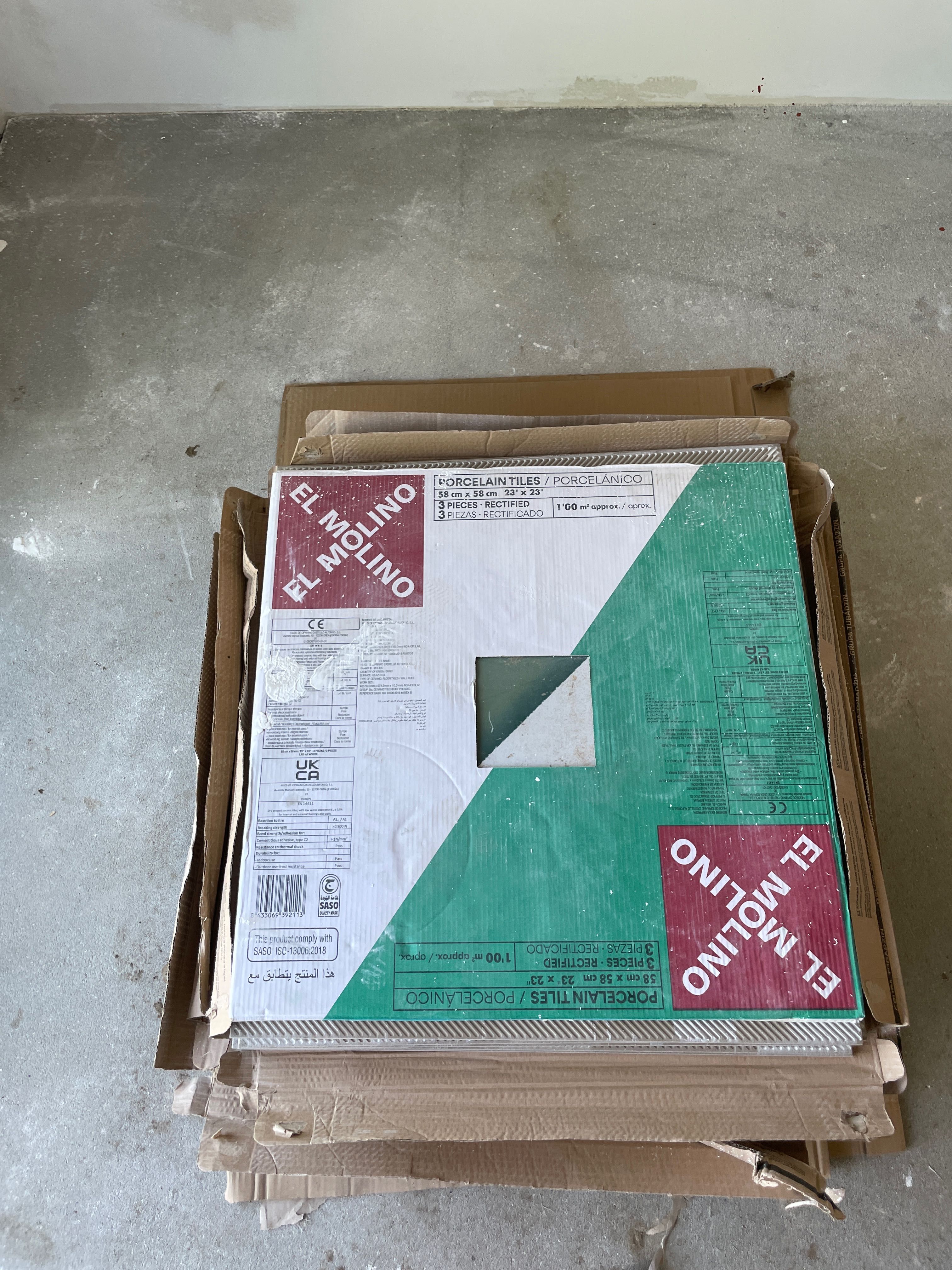 Gres szkliwiony hiszpański El Molino MEMORY VERDE 58x58~ 1m2 - 3 szt.
