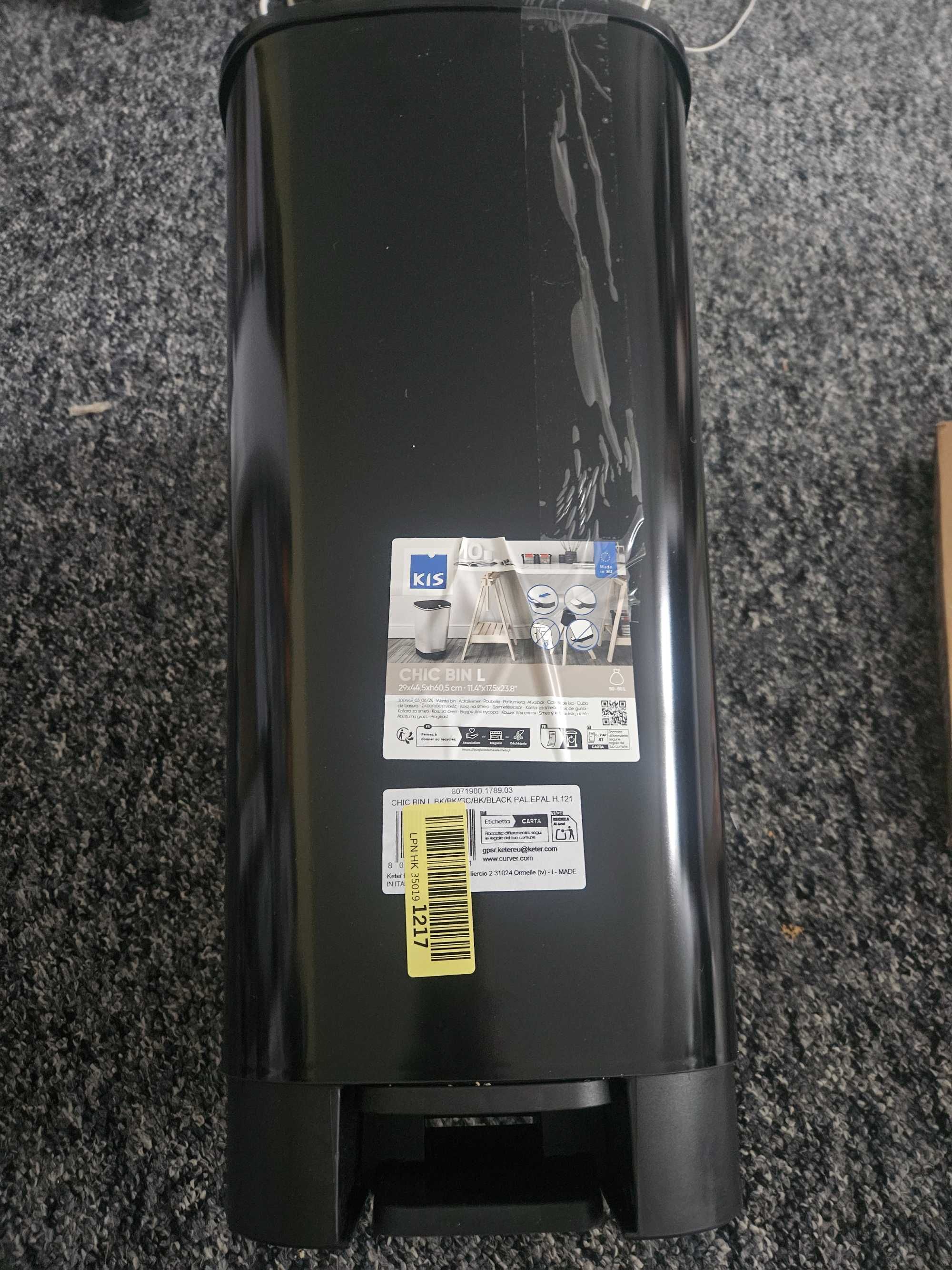 Kosz na Śmieci z Pedałem 45 L CURVER KIS, Czarny