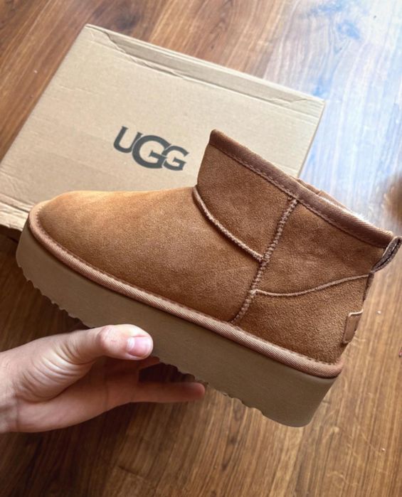 Brązowe buty na zimę damskie UGG popularne obuwie zimowe modne NOWE