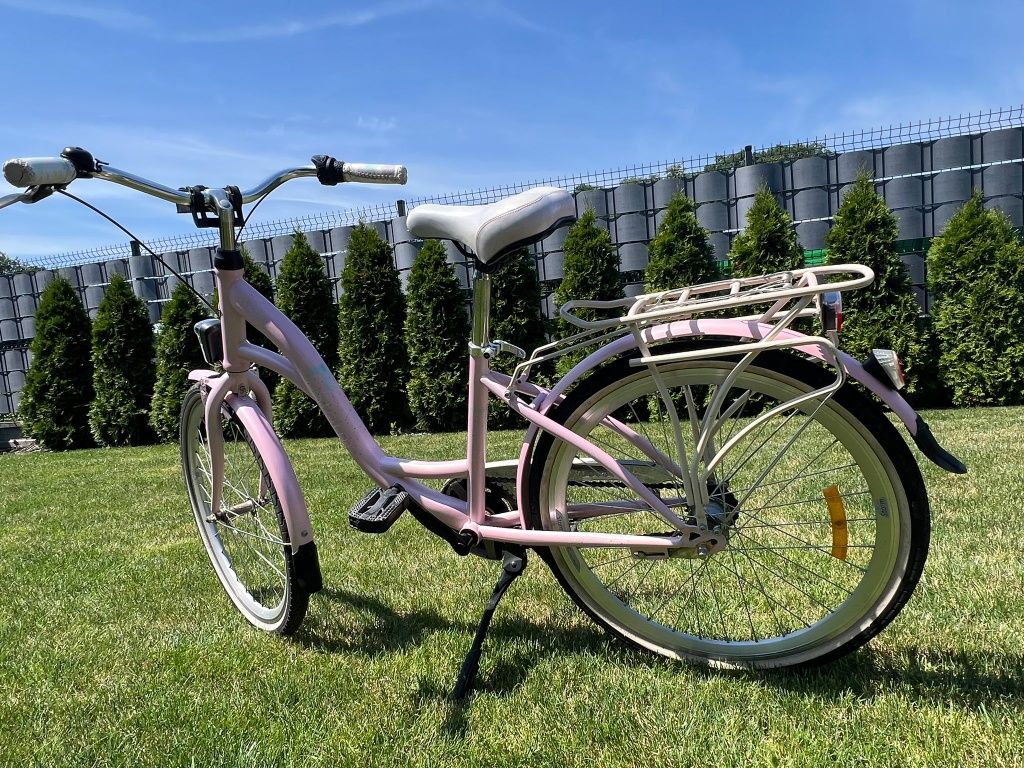 Rower miejski dziewczęcy dla dziewczynki 24 całe koła storm city line