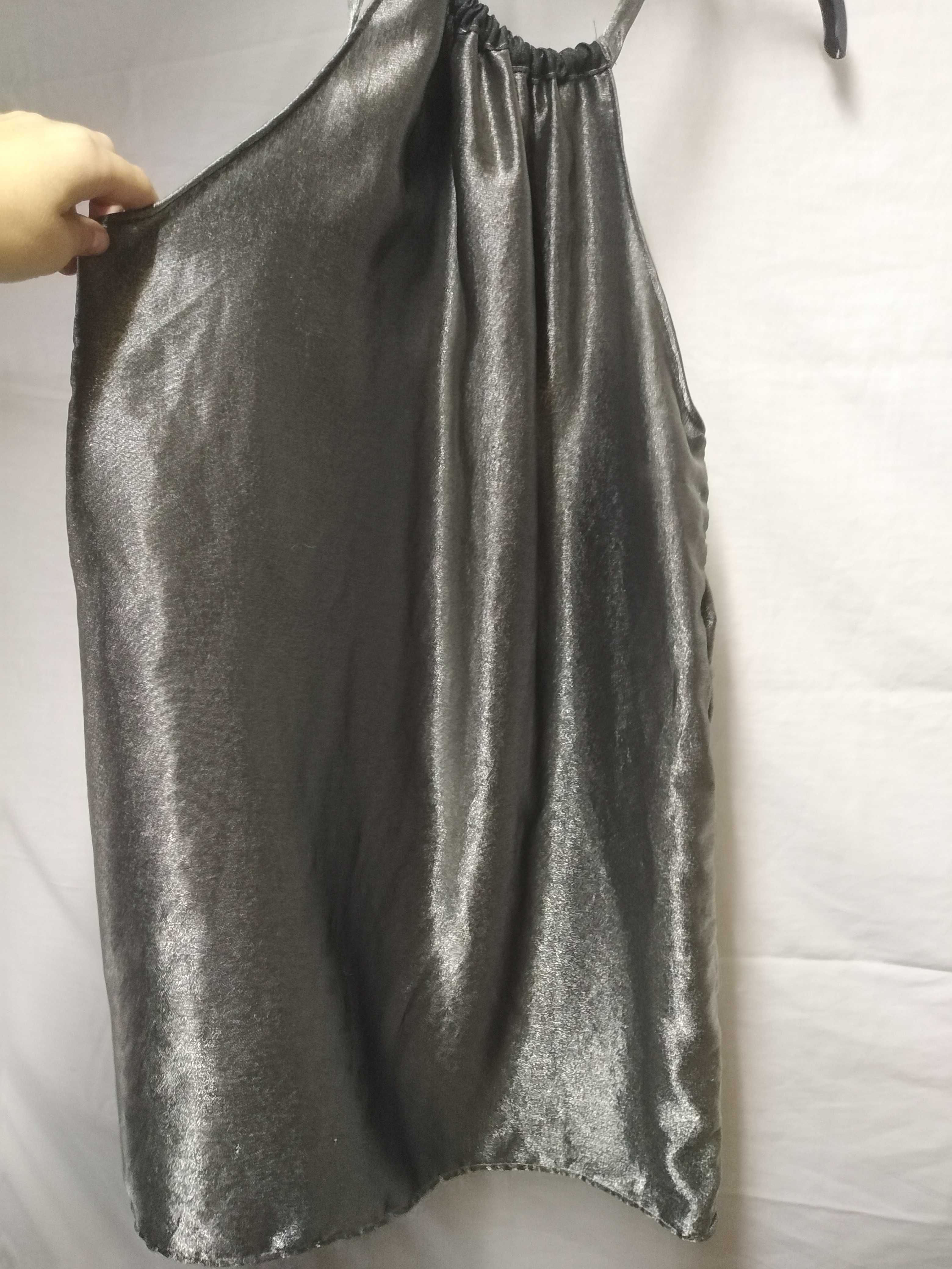 tunica/ vestido prateado tamanho S