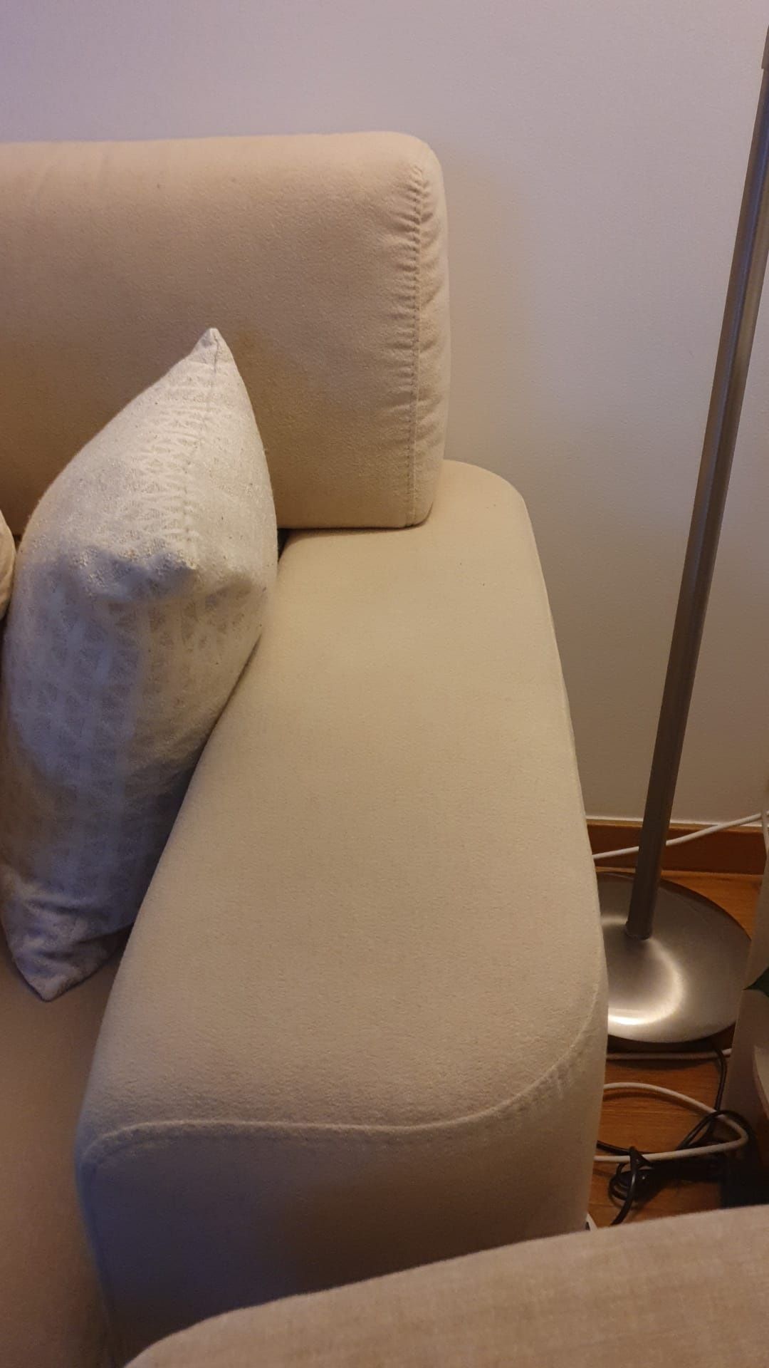 Sofa beige comprimento 2,70