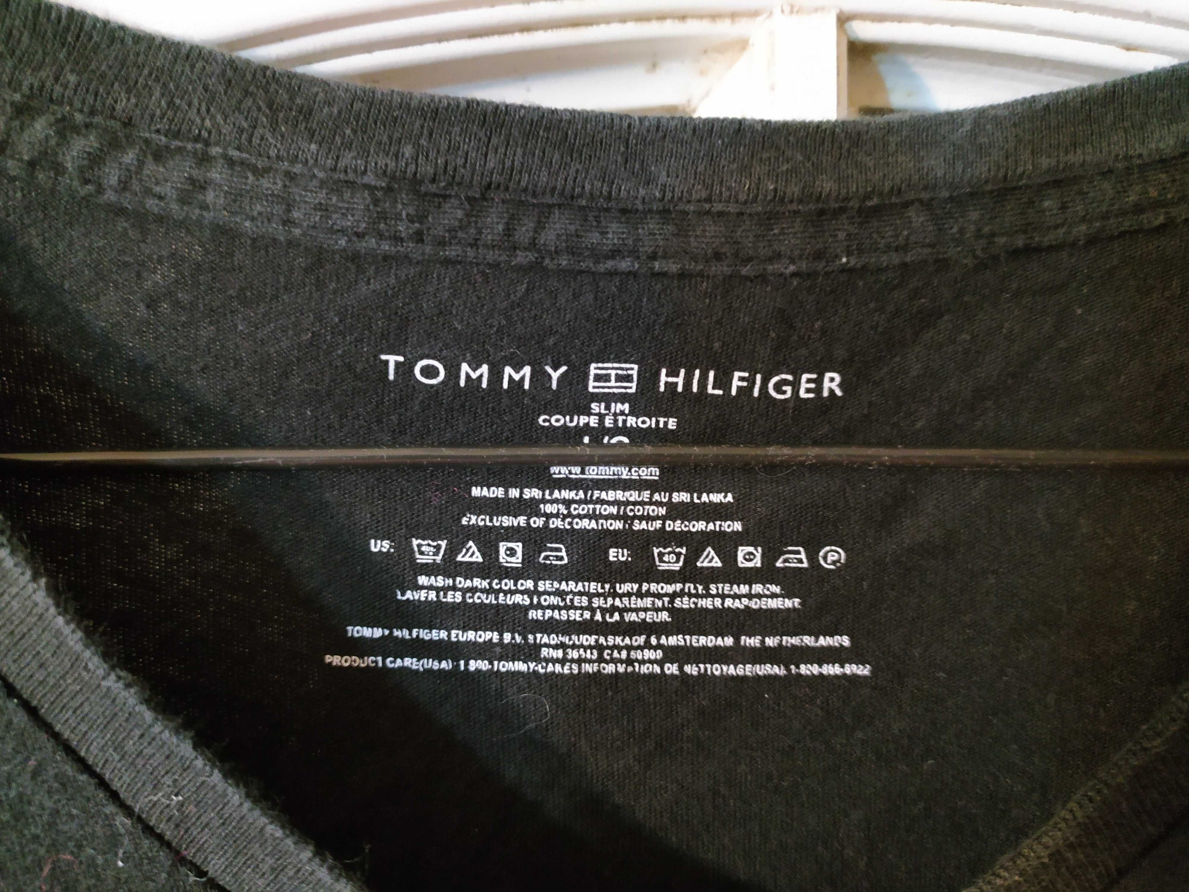 Tommy Hilfiger t-shirt damski czarny rozmiar L