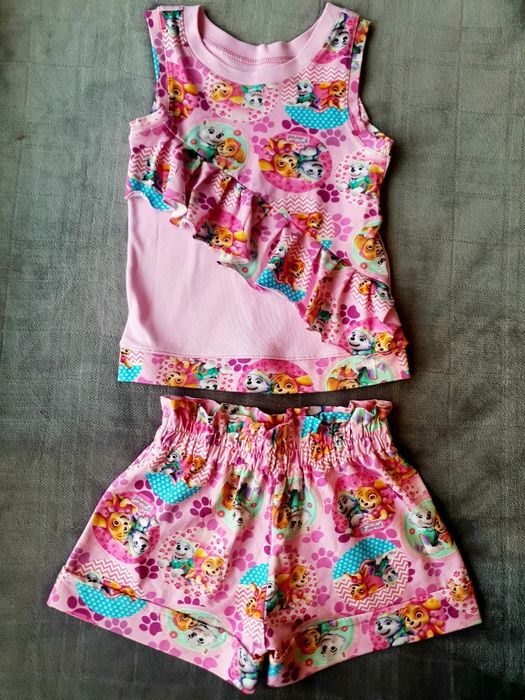 Komplet psi patrol dziewczynka szorty bluzka