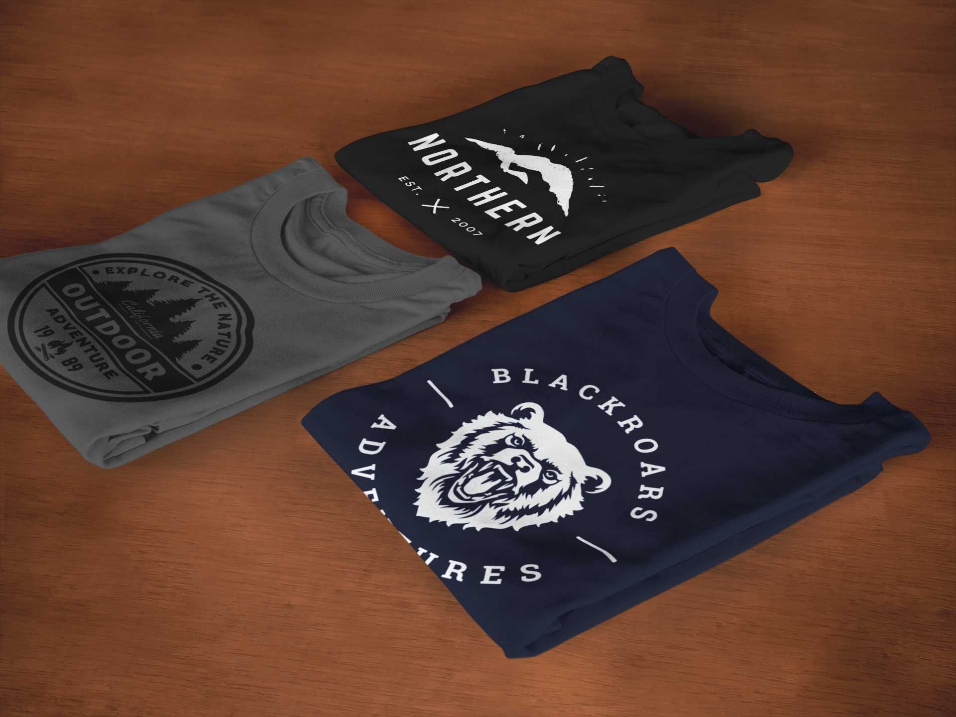 Koszulka męska ZESTAW 3 sztuki Bawełniane Komplet 3pak T-shirt