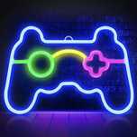 Neon na ścianę, gaming, pad ps4