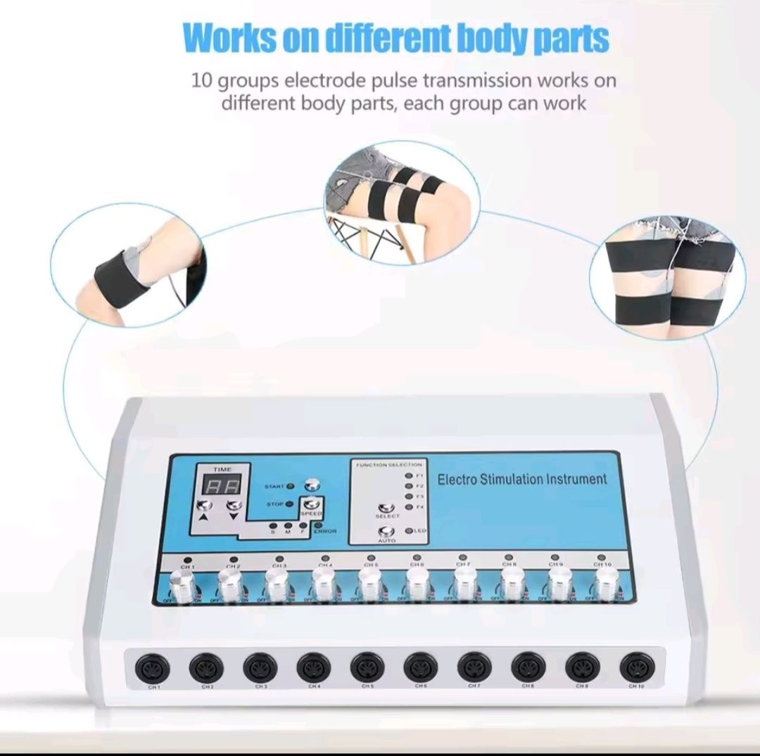 Eletroestimulador Muscular Emagrecimento Tonificação Profissional