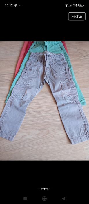 Conjunto de calças tamanho 3/4 anos