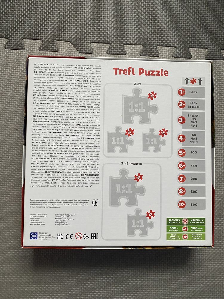 Puzzle trefl dinozaury