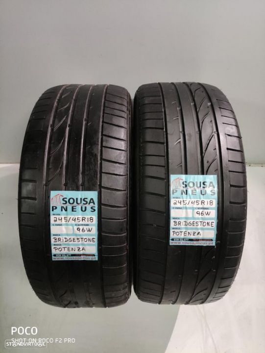 2 pneus semi novos 245/45r18 96w bridgestone