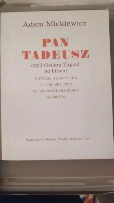 Pan Tadeusz - Adam Mickiewicz