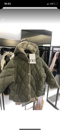 Zara ! Скидка ! Деми куртка оливка розовая чёрная 80 86 см