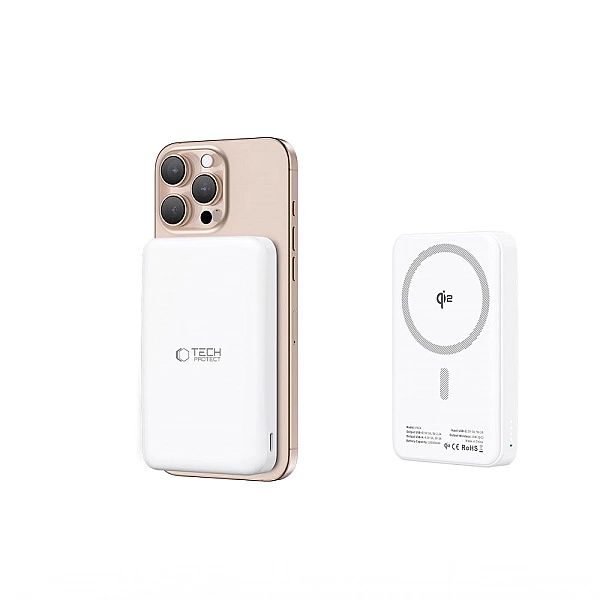Tech-Protect Pb24 Lifemag Qi2 Magsafe Power Bank 10000Mah White