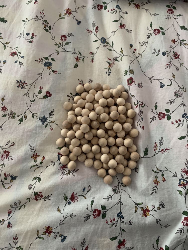 Kulki drewniane 12 mm bez dziurki do zasłon, bizuterii