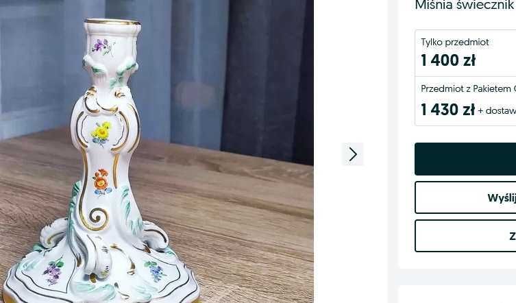 Piękny Porcelanowy Komplet w Stylu Miśnieńskim - "ROKOKO".