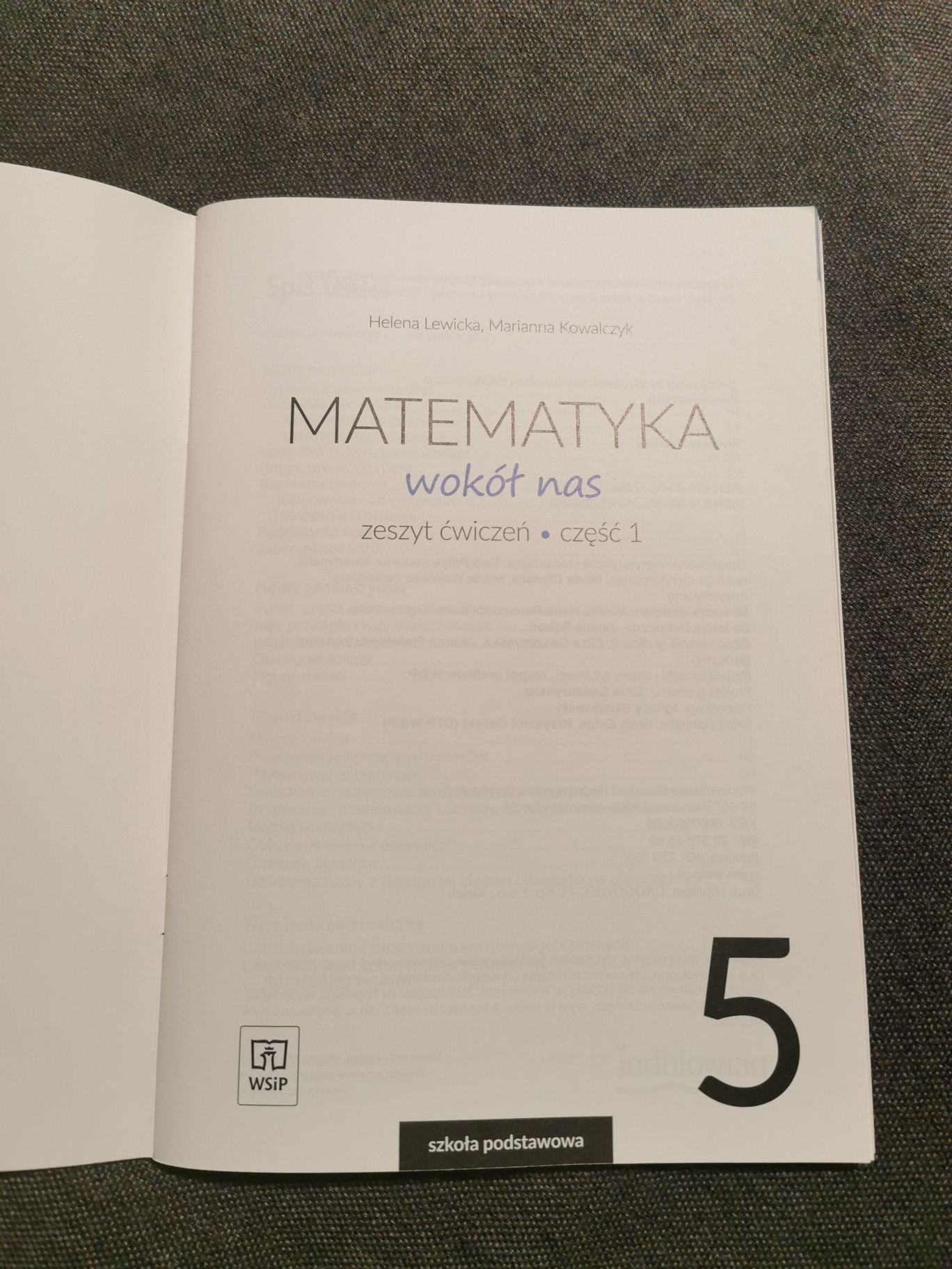 Ćwiczenia część 1 Matematyka wokół nas klasa 5